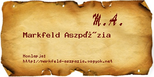 Markfeld Aszpázia névjegykártya